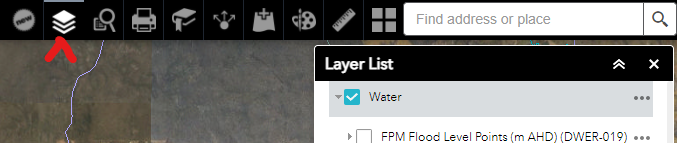 Locate layer list